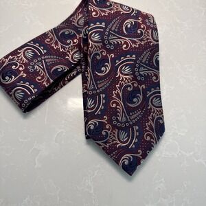Jos.A.Bank Signature Collection‎ Silk Tie NWT  Red And Blue